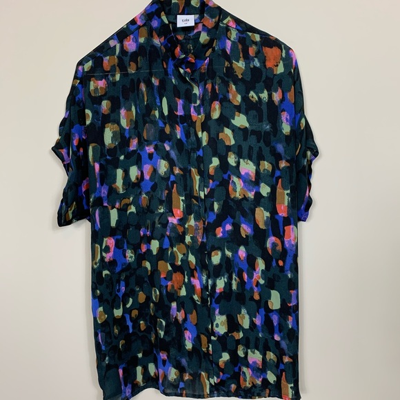 CAbi Tops - 🎉1/2 off Cabi black s/s oversized tunic sz M